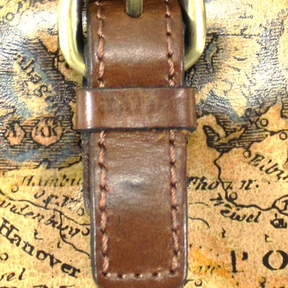 Patricia Nash Old World Map Leather Crossbody Bag with Front Buckle Pocket - Picture 12 of 12
